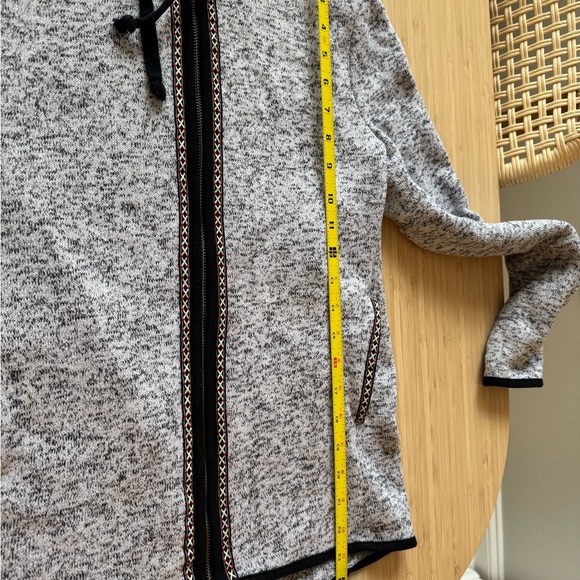 Mossimo Supply Co. Gray and Black Textured Hoodie with colorful trim - Picture 5 of 9